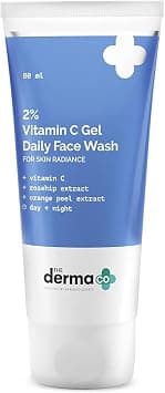 The Derma Co 2% Vitamin C Gel Daily Face Wash with Rosehip & Orange Peel Extract – Illuminating, Hydrating, Even Skin Tone Cleanser, Revive Dull-Looking For Men & Women | All Skin Types, 80ml - Best Deal Finder