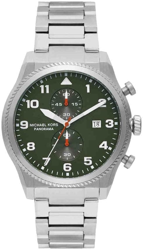 Michael Kors Panorama Watch for Men, 44mm Quartz Multifunctional Movement with Stainless Steel Strap على Amazon.ae - متتبع الأسعار