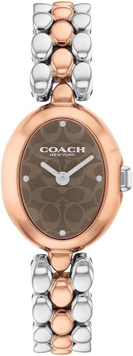 COACH Womens Sammy Stainless Steel Link Bracelet Watches with Quartz Movement Analog Display Available in Signature Finishes - دليلك لأفضل العروض