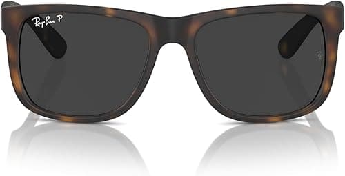 Ray-Ban Man's 0RB4165 Justin Squared Sunglasses, Rubber Havana/Dark Grey Polar on Amazon.ae - Price Tracker