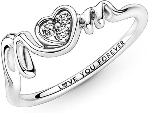 Pandora Mom sterling silver ring with clear cubic zirconia 191149C01 on Amazon.ae - Price Tracker