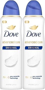 DOVE Advanced Care, Antiperspirant Deodorant Spray, Original, 72H Sweat & Odor Protection & Moisturizes with Pro-Ceramide Technology, 150ml x 2 on Amazon.ae - Price Tracker