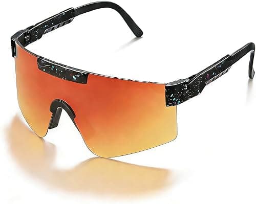 Polarized Sports Sunglasses for Men & Women, UV400 Anti Glare Lens, Windproof Anti-Fog, Adjustable Retractable Temples for Cycling Driving Running Travel on Amazon - Best Deal Finder