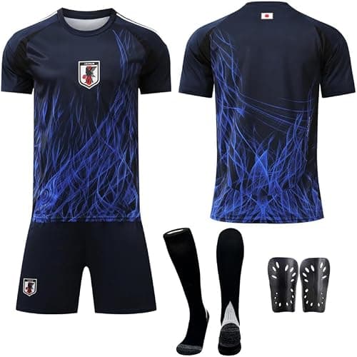 Japan 24-25 Season Home Official Replica Jersey Kit - Men's, Youth & Kids Soccer Training Set (T-Shirt, Shorts, Socks Combo) - Breathable Football Sports Outfit - HM1 on Amazon.ae - Price Tracker