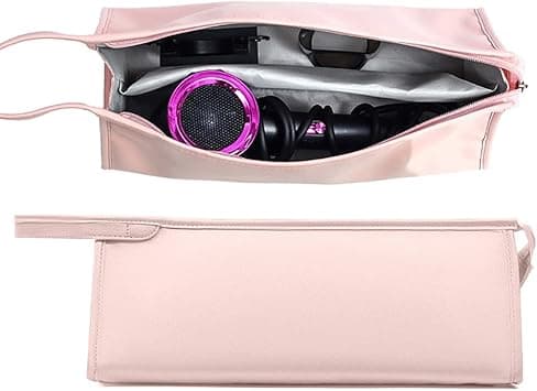 Hair Curler Travel Organizer Bag for Dyson Airwrap Travel Case Compatible with Dyson Airwrap Complete Styler and Attachments Portable Travel Carrying Protective Case for Hair Dryer Styler (Pink) on Amazon.ae - Price Tracker