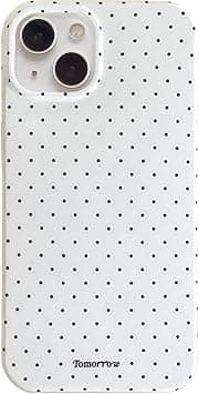 inewateri Compatible with iPhone 14 Plus/iPhone 15 Plus Case with Cute Fashion Polka Dot Aesthetics Design Simple Cases for Soft TPU Slim Protection Cover-White على Amazon.ae - متتبع الأسعار