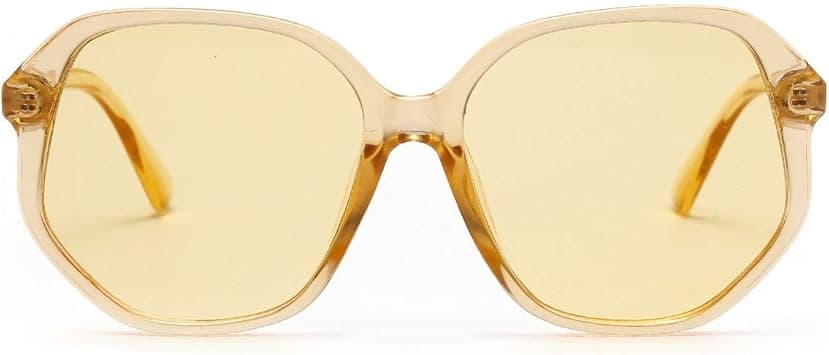 Candy-colored Foursquare Sunglasses Vintage-style Fashion Accoutrement for Outdoor Travel Sunglasses for Women (Color : Yellow) on Amazon.ae - Price Tracker