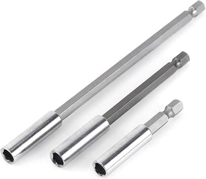 Magnetic Bit Holder 3PCS Carbon Steel Extension Set With 1/4 Inch Hex Shank For Electric Screwdrivers Drills And Power Tools على Amazon.ae - متتبع الأسعار