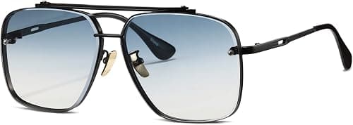 Gtand Fashion Oversized Square Aviator Gradient Sunglasses For Men Women Vintage Metal Sun Glasses 63mm on Amazon - Best Deal Finder