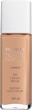 Revlon Nearly Naked Make Up Liquid Foundation - Fresh Beige 160, 30ml Bottle Natural & Dewy Finish - Best Deal Finder