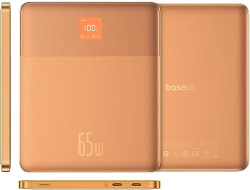 Baseus Blade2 PD 65W Power Bank, Fast Charging 12000mAh Portable Charger with Digital Display, Laptop Battery Bank for ROG Ally, Steam Deck, MacBook, iPad, iPhone, Samsung (Orange) on Amazon.ae - Price Tracker