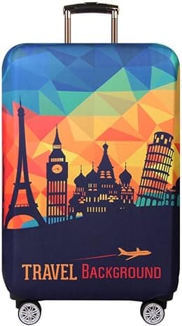 MosaiRudo Thicker Luggage Cover Elastic Suitcase Cover Protector Fits 18-32 Inch Suitcase Travel Accessories - Best Deal Finder