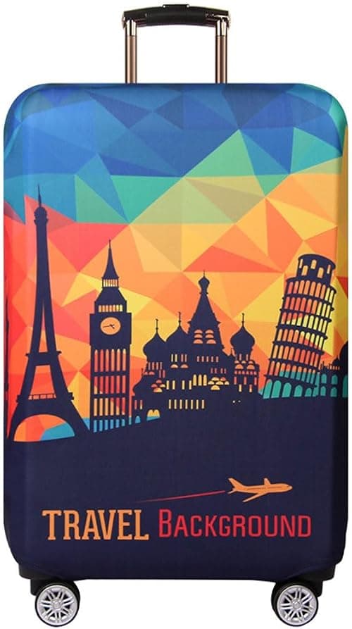 MosaiRudo Thicker Luggage Cover Elastic Suitcase Cover Protector Fits 18-32 Inch Suitcase Travel Accessories on Amazon - Best Deal Finder