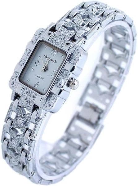 Watches - Women Watch Rectangle Dial Silver Stainless Steel Crystal Watches Fashion Quartz For Women ladies major Relojses Relojses on Amazon.ae - Price Tracker