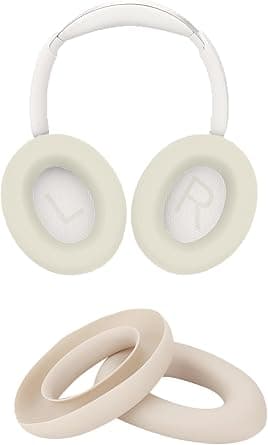 Replacement Ear-Pads Cushions for Anker Soundcore Space Q45 Headphones, Anti-Scratch, Washable Protective,Silicone Cover Comfortable Fit with Dustproof Mesh for Headphones Ear Pads,(Rice White) على Amazon.ae - متتبع الأسعار