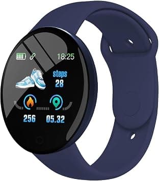 D18 Smart Bracelet Fitness Watch, 1.44" Screen Bluetooth Smart Band with Heart Rate, Sleep Check, Step Counter, IP65 Waterproof, Alarm, Camera Control, Call & Message Alerts – Dark Blue على Amazon.ae - متتبع الأسعار