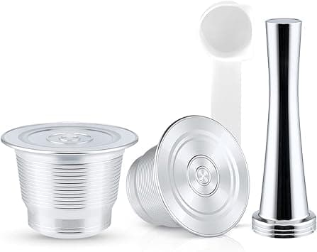RECAFIMIL Reusable Nespresso Capsules, 2 Stainless Steel Refillable Coffee Pods, Compatible with Nespresso OriginalLine, 1 Count, Silver on Amazon.ae - Price Tracker