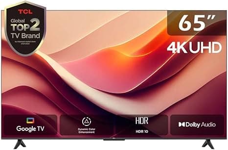 TCL 65-Inch 4K Ultra HD Smart LED TV with TCL Google TV, HDR10, Dolby Audio, Voice Control, Dynamic Color Enhancement, Metallic Bezel-less, Bluetooth &amp; Wi-Fi Connectivity | (65P69B - 2024 Model) on Amazon.ae - Price Tracker