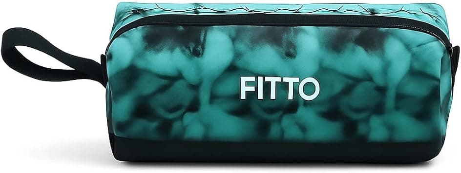 Fitto Pencil Pouch 20.5x6.5x5cm Green Pattern Stationery Organizer - Best Deal Finder