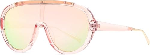 FEISEDY Sunglasses Women Oversized One Piece Frame UV400 Sun Glasses Trendy Retro Shades B2580 on Amazon.ae - Price Tracker