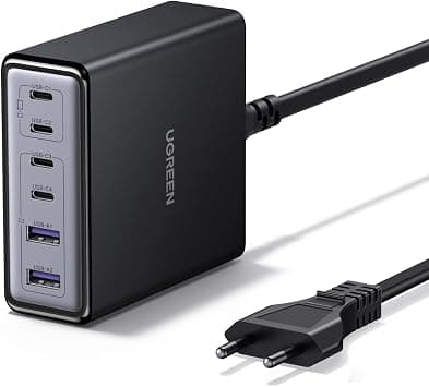 UGREEN 100W USB C Charger 6 Port Charging Pad 65W GaN Power Supply PPS Fast Charger Multi Compatible with MacBook Pro/Air, iPhone 17-8 Series, Galaxy S25, S24, A15, Pixel 9, iPads on Amazon.ae - Price Tracker
