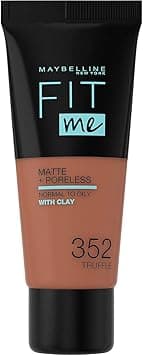 Fit Me Foundation, Matte & Poreless, Full Coverage Blendable Normal to Oily Skin, 352 Truffle 30ml on Amazon.ae - Price Tracker