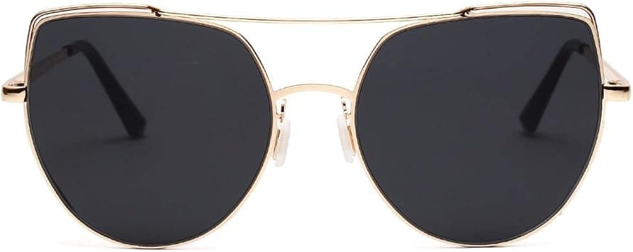 Cat Eye Alloy Sunglasses Retro Style Personality Big Frame UV Protection Fashion Wild Sunglasses for Women (Color : Gray) on Amazon.ae - Price Tracker