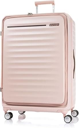 American Tourister Frontec Suitcase, Check-In Size 79 cm / 29 inch, 4 Spinner Wheels, Hard Top, Polycarbonate, Strawberry|Expandable|Book Opening|TSA 008 Lock - 3 Years Global Warranty on Amazon.ae - Price Tracker