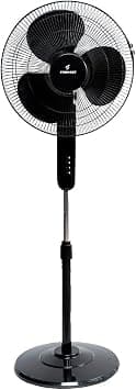 Formost 16 Inch Black Pedestal Stand Fan with 100% Copper Motor - Adjustable Height & Oscillation, Ultra Quiet Operation, 3 Speed Levels, High Speed Air Delivery - 2 Years Warranty على Amazon.ae - متتبع الأسعار