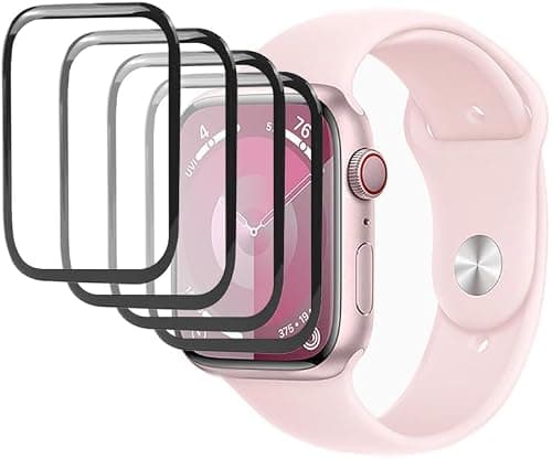 Compatible with 4 Pack Apple Watch Series 11 42mm Protective Film, Full Coverage, HD Composite Thin Film, Free bending, Anti-Scratch-Black edge على Amazon.ae - متتبع الأسعار