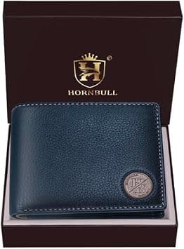HORNBULL Billy Navy-Mud Leather Wallet for Men | Soft and Stylist Mens Wallet with RFID Blocking | Premium Gift for Men on Amazon.ae - Price Tracker