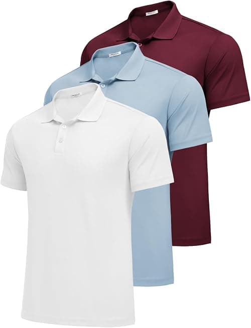 PINSPARK Polo Shirts for Men Short Sleeve Lightweight Quick Dry Golf T Shirt Moisture Wicking Casual Workout on Amazon.ae - Price Tracker