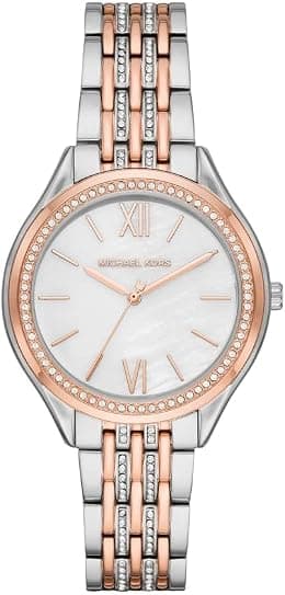 Michael Kors Women's Mindy Three-Hand Silver-Tone Alloy Watch MK7077 - Best Deal Finder