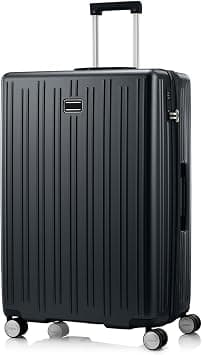 American Tourister Reggio Suitcase V2, Check-In Size 78 cm / 29 inch, 4 Spinner Wheels, Hard Top, Polycarbonate, Black|TSA Lock|Aluminum Handle|Expandable|Divider Pad - 3 Years International Warranty on Amazon.ae - Price Tracker