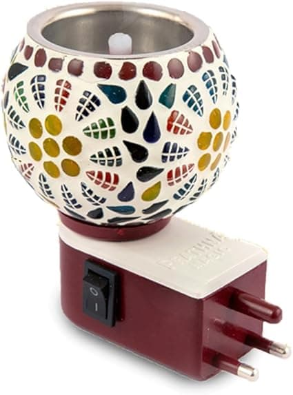 Aayuleubeda Badi Care ABC Ceramic Aroma Diffuser | Kapoor Dani Cum Night Lamp Multi Functional Essential Oil Camphor Burner For Fragrance With Switch On/Off Button For Heating on Amazon.ae - Price Tracker