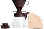 Hario VCND-02B Set with Dripper, Glass Server Scoop and Filters, Size 02, Craft Coffee Maker Size 02 VCSD-02CBR - Best Deal Finder