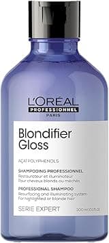 L’Oréal Professionnel | Blondifier Gloss Shampoo| Restores Color -Treated Hair | Enriched with Açai Berry Extract | Fights Brass | For Highlighted or Blond Hair | SERIE EXPERT | 300ml on Amazon.ae - Price Tracker
