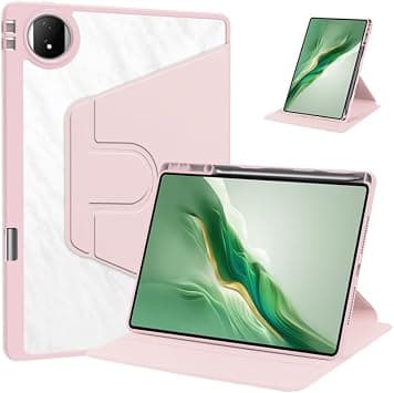 Gruattreay Clear Case Compatible with Honor MagicPad 2 12.3 Inch 2024,Acrylic Transparent Rotating Protective Case,Multi-View Stand,with Pen Slot,Auto Sleep/Wake (Pink) على Amazon.ae - متتبع الأسعار