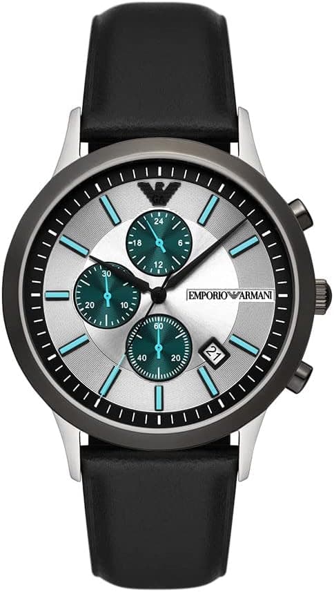 Emporio Armani Chronograph Black Leather Watch (Model: AR11473) on Amazon.ae - Price Tracker