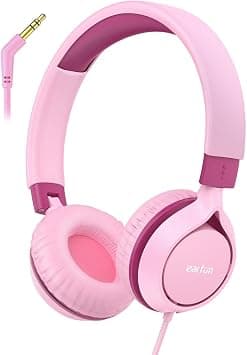 EarFun S1 Wired On Ear Kids Headphones - Adjustable Headband - Portable For School/travel/boy/girls/computer/tablet - Pink على Amazon.ae - متتبع الأسعار
