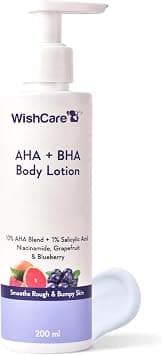 WishCare 10% AHA + 1% BHA Body Lotion for Men & Women | Body lotion for dry skin | Detans, Smooths Rough & Bumpy Skin | 200ml - Best Deal Finder