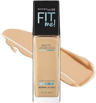 Maybelline New York Fit Me Matte+Poreless Liquid Foundation Medium Coverage Powder For Oily Skin (With Pump), 128 Warm Nude, 30Ml, Pack Of 1 on Amazon.ae - Price Tracker