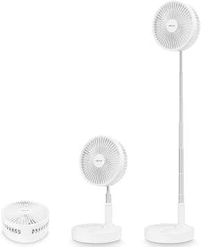 AICase Floor Fan, Table Fan, Quiet Fan with 4 Speed, Diameter 19.8 cm, 7200 mAh Battery, Adjustable Height and Foldable, USB Charging on Amazon.ae - Price Tracker