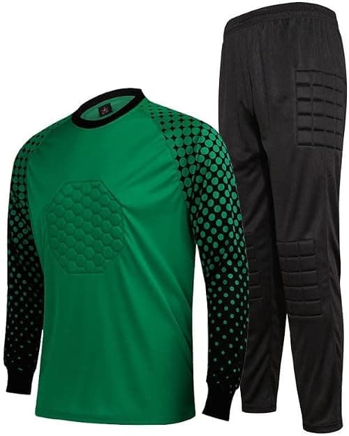Goalkeeper Jersey Pro Set, Foam Padded Top Shirt Thick Protective Pants Uniform Suits Sponge Protector Doorkeeper on Amazon.ae - Price Tracker