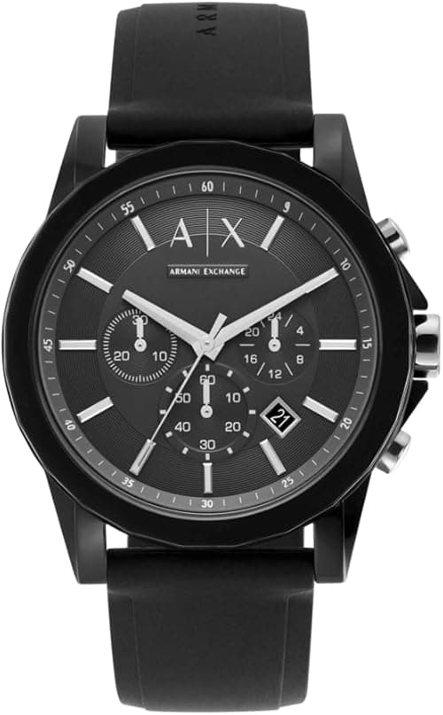Armani Exchange Men's Stainless Steel Analog-Quartz Watch with Silicone Strap on Amazon.ae - Price Tracker