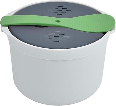 BROLEO Microwave Rice Cooker - 2L PP Food Grade Steamer with Spoon, Lid, Strainer and Non Stick Pot for Home Meal Prep - Amazon.ae Price Tracker