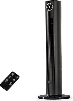 Antarctic Star Tower Fan Portable Floor Fans 85°Oscillating Fan Quiet Cooling 12H Timer Remote Control Standing Bladeless Electric 3 Wind Speeds 4 Modes Bedroom Office,35 inch, Grey on Amazon.ae - Price Tracker