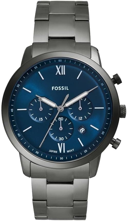 Fossil Men's Neutra Quartz Stainless Steel and Leather Chronograph Watch on Amazon.ae - Price Tracker