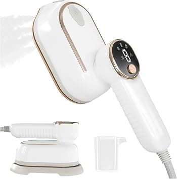 DL&3UP 2-in-1 Garment Steamer Iron, 1200W Fast Heat, 220V UAE Voltage, 0.7kg Lightweight, 150ml Tank, Ceramic Soleplate, 3 Steam Modes, Foldable Portable for Travel Home Office مكبس ملابس محمول 2 في 1 on Amazon.ae - Price Tracker