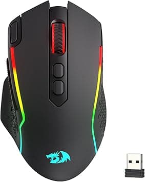 Redragon M810 MAX Wireless Gaming Mouse, 12000 DPI 3-Mode RGB Mouse w/Rapid Fire Key, 8 Macro Buttons, 45-Hour Reliable Power Capacity and RGB Backlit for PC/Mac/Laptop on Amazon.ae - Price Tracker